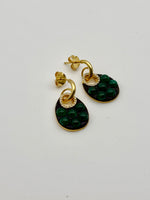 Load image into Gallery viewer, Jade Dangle Hoops