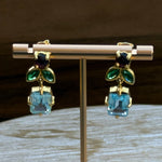 Load image into Gallery viewer, Topaz Flower Drop Earrings