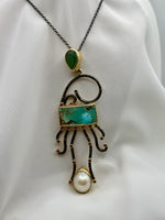 Load image into Gallery viewer, Turquoise & Pearl Captured