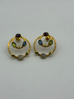 Load image into Gallery viewer, Double hoops with Rubies!