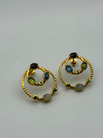 Load image into Gallery viewer, Double hoops with Rubies!