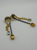 Load image into Gallery viewer, Stunning Blue Topaz & Citrine Dangles!