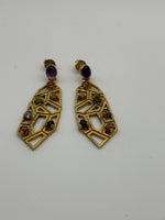 Load image into Gallery viewer, Geometric Stone Dangles