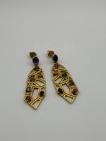 Load image into Gallery viewer, Geometric Stone Dangles